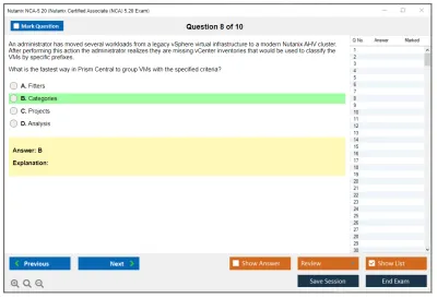 Nutanix NCA-5.20 Nutanix Certified Associate (NCA) 5.20 Exam Practice test exam simulator test engine exam Prep practice test questions answers Image 8
