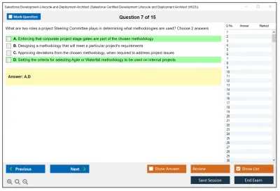 Salesforce Development-Lifecycle-and-Deployment-Architect Salesforce Certified Development Lifecycle and Deployment Architect Practice test exam simulator test engine exam Prep practice test questions answers Image 7