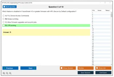 HP HP2-H78 Implementing HP Access Control 2019 Practice test exam simulator test engine exam Prep practice test questions answers Image 5