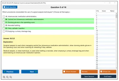 NCLEX NCLEX-PN National Council Licensure Examination(NCLEX-PN) Practice test exam simulator test engine exam Prep practice test questions answers Image 5