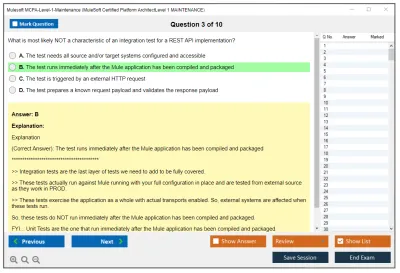 Mulesoft MCPA-Level-1-Maintenance MuleSoft Certified Platform Architect - Level 1 MAINTENANCE Practice test exam simulator test engine exam Prep practice test questions answers Image 3
