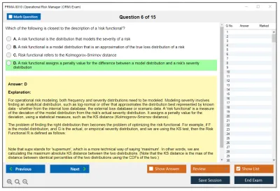 PRMIA 8010 Operational Risk Manager (ORM) Exam Practice test exam simulator test engine exam Prep practice test questions answers Image 6