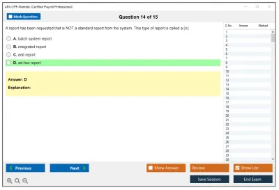 APA CPP-Remote Certified Payroll Professional Practice test exam simulator test engine exam Prep practice test questions answers Image 14