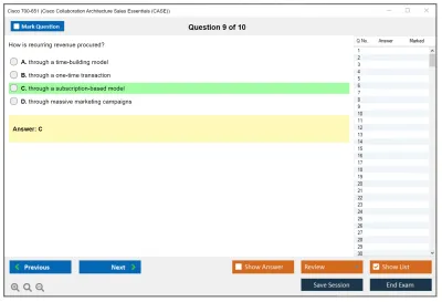 Cisco 700-651 Cisco Collaboration Architecture Sales Essentials (CASE) Practice test exam simulator test engine exam Prep practice test questions answers Image 9