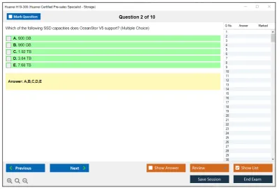 Huawei H19-308 Huawei Certified Pre-sales Associate-Storage-ENU Practice test exam simulator test engine exam Prep practice test questions answers Image 2