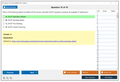 ECCouncil 312-39 Certified SOC Analyst (CSA) Practice test exam simulator test engine exam Prep practice test questions answers Image 10