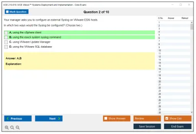 VCE 210-010 VCE Vblock™ Systems Deployment and Implementation - Core Exam Practice test exam simulator test engine exam Prep practice test questions answers Image 2