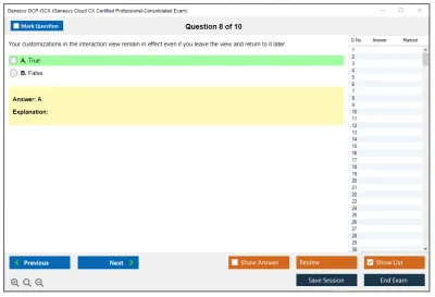 Genesys GCP-GCX Genesys Cloud CX Certified Professional - Consolidated Exam Practice test exam simulator test engine exam Prep practice test questions answers Image 8