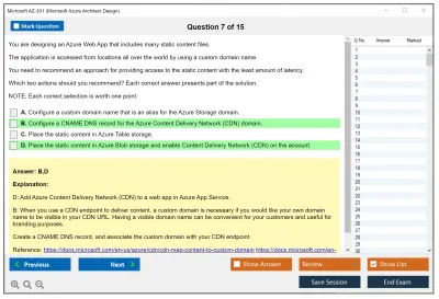 Microsoft AZ-301 Microsoft Azure Architect Design Practice test exam simulator test engine exam Prep practice test questions answers Image 7