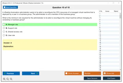 VMware 2V0-31.19 Professional VMware vRealize Automation 7.6 Practice test exam simulator test engine exam Prep practice test questions answers Image 10