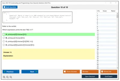 Cisco 300-735 Automating and Programming Cisco Security Solutions (300-735 SAUTO) Practice test exam simulator test engine exam Prep practice test questions answers Image 10