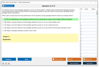 Oracle 1z0-821 Oracle Solaris 11 System Administration Practice test exam simulator test engine exam Prep practice test questions answers Image 9