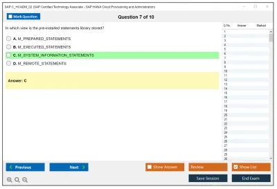 SAP C_HCADM_02 SAP Certified Technology Associate - SAP HANA Cloud Provisioning and Administration Practice test exam simulator test engine exam Prep practice test questions answers Image 7