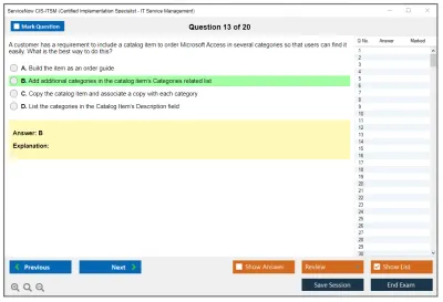 ServiceNow CIS-ITSM Certified Implementation Specialist - IT Service Management Practice test exam simulator test engine exam Prep practice test questions answers Image 13