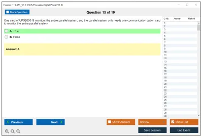 Huawei H19-371_V1.0 HCS-Pre-sales-Digital Power V1.0 Practice test exam simulator test engine exam Prep practice test questions answers Image 15