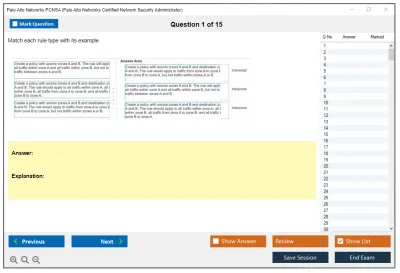 Palo Alto Networks PCNSA Palo Alto Networks Certified Network Security Administrator (PAN-OS 10.0) Practice test exam simulator test engine exam Prep practice test questions answers Image 1