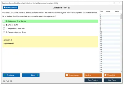 Salesforce Service-Cloud-Consultant Salesforce Certified Service Cloud Consultant Practice test exam simulator test engine exam Prep practice test questions answers Image 14
