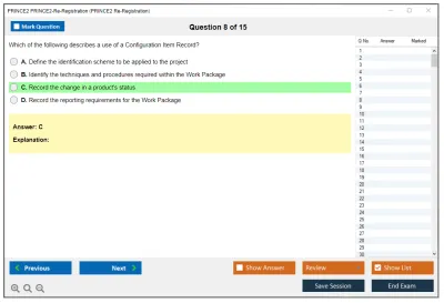 PRINCE2 PRINCE2-Re-Registration PRINCE2 Re-Registration Practice test exam simulator test engine exam Prep practice test questions answers Image 8