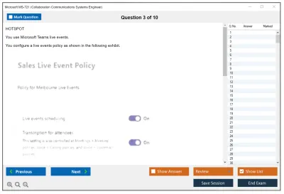 Microsoft MS-721 Collaboration Communications Systems Engineer Practice test exam simulator test engine exam Prep practice test questions answers Image 3