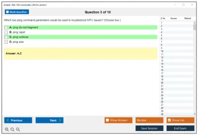 Juniper JN0-104 Junos - Associate (JNCIA-Junos) Practice test exam simulator test engine exam Prep practice test questions answers Image 3