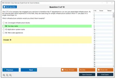 EMC E20-920 Cloud Services Expert Exam for Cloud Architects Practice test exam simulator test engine exam Prep practice test questions answers Image 5