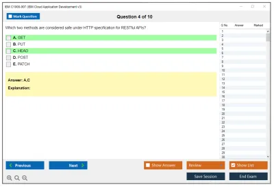 IBM C1000-007 IBM Cloud Application Development v3 Practice test exam simulator test engine exam Prep practice test questions answers Image 4