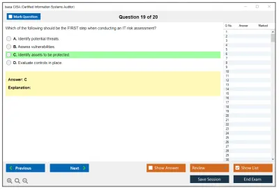 Isaca CISA Certified Information Systems Auditor Practice test exam simulator test engine exam Prep practice test questions answers Image 19