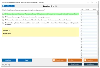 Cisco 350-201 Performing CyberOps Using Core Security Technologies (CBRCOR) Practice test exam simulator test engine exam Prep practice test questions answers Image 10