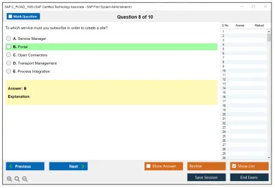 SAP C_FIOAD_1909 SAP Certified Technology Associate - SAP Fiori System Administration Practice test exam simulator test engine exam Prep practice test questions answers Image 8