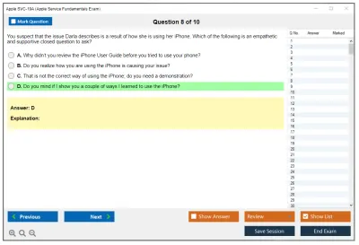 Apple SVC-19A Apple Service Fundamentals Exam Practice test exam simulator test engine exam Prep practice test questions answers Image 8