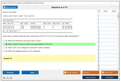 Alcatel-Lucent 4A0-103 Alcatel-Lucent Multi Protocol Label Switching Practice test exam simulator test engine exam Prep practice test questions answers Image 8