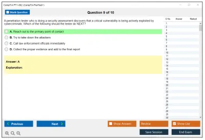 CompTIA PT1-002 CompTIA PenTest+ Practice test exam simulator test engine exam Prep practice test questions answers Image 9