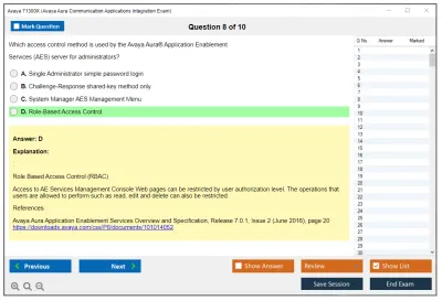 Avaya 71300X Avaya Aura Communication Applications Integration Exam Practice test exam simulator test engine exam Prep practice test questions answers Image 8