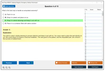 Test Prep NREMT National Registry Emergency Medical Technician Practice test exam simulator test engine exam Prep practice test questions answers Image 4