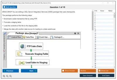 Microsoft 70-463 Implementing a Data Warehouse with Microsoft SQL Server 2012 Practice test exam simulator test engine exam Prep practice test questions answers Image 1