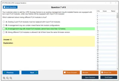 HP HPE0-S59 HPE Compute Solutions Practice test exam simulator test engine exam Prep practice test questions answers Image 7