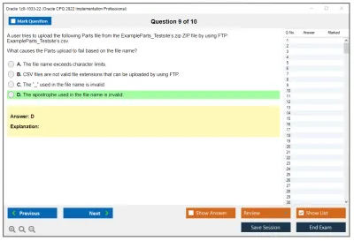 Oracle 1z0-1033-22 Oracle CPQ 2022 Implementation Professional Practice test exam simulator test engine exam Prep practice test questions answers Image 9