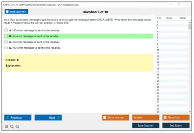SAP C_CPI_14 SAP Certified Development Associate - SAP Integration Suite Practice test exam simulator test engine exam Prep practice test questions answers Image 6