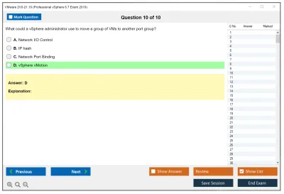 VMware 2V0-21.19 Professional vSphere 6.7 Exam 2019 Practice test exam simulator test engine exam Prep practice test questions answers Image 10