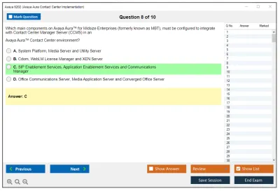 Avaya 6202 Avaya Aura Contact Center Implementation Practice test exam simulator test engine exam Prep practice test questions answers Image 8