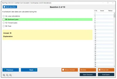 Test Prep CCE-CCC Certified Cost Consultant / Cost Engineer (AACE International) Practice test exam simulator test engine exam Prep practice test questions answers Image 2