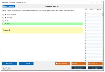 Juniper JN0-1101 Design-Associate (JNCDA) Practice test exam simulator test engine exam Prep practice test questions answers Image 8