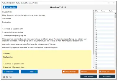 RedHat RH202 RHCT (Redhat Certified Technician) RH202 Practice test exam simulator test engine exam Prep practice test questions answers Image 7