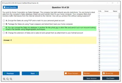 ECCouncil EC0-350 Ethical Hacking and Countermeasures V8 Practice test exam simulator test engine exam Prep practice test questions answers Image 18