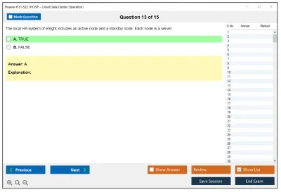Huawei H31-522 Huawei Certified Network Professional –Cloud DataCentre Operations Practice test exam simulator test engine exam Prep practice test questions answers Image 13