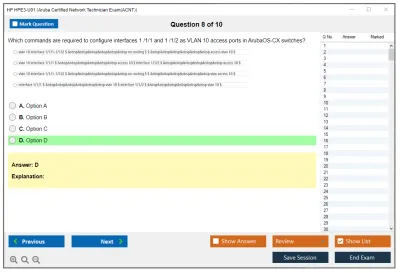 HP HPE3-U01 Aruba Certified Network Technician Exam (ACNT) Practice test exam simulator test engine exam Prep practice test questions answers Image 8
