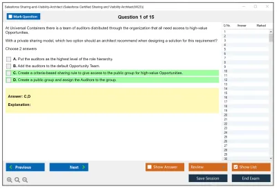 Salesforce Sharing-and-Visibility-Architect Salesforce Certified Sharing and Visibility Architect Practice test exam simulator test engine exam Prep practice test questions answers Image 1
