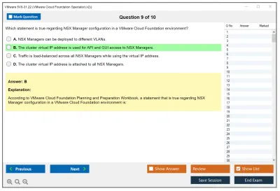 VMware 5V0-31.22 VMware Cloud Foundation Specialist (v2) Practice test exam simulator test engine exam Prep practice test questions answers Image 9