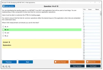 Microsoft 70-486 Developing ASP.NET MVC 4 Web Applications Practice test exam simulator test engine exam Prep practice test questions answers Image 14