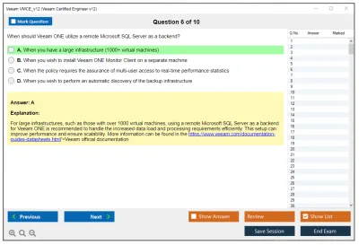Veeam VMCE_v12 Veeam Certified Engineer v12 Practice test exam simulator test engine exam Prep practice test questions answers Image 6